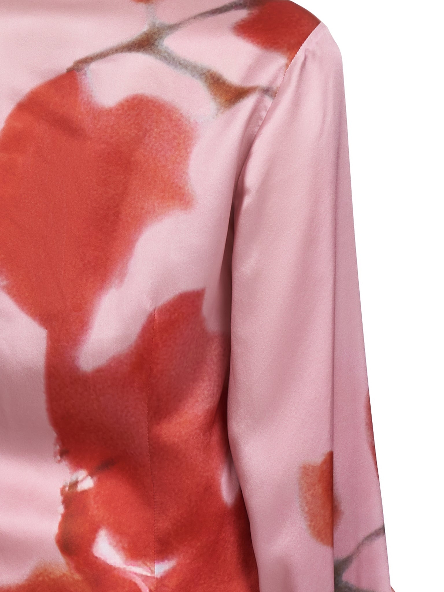 Silk Rose Print Shirt - 5