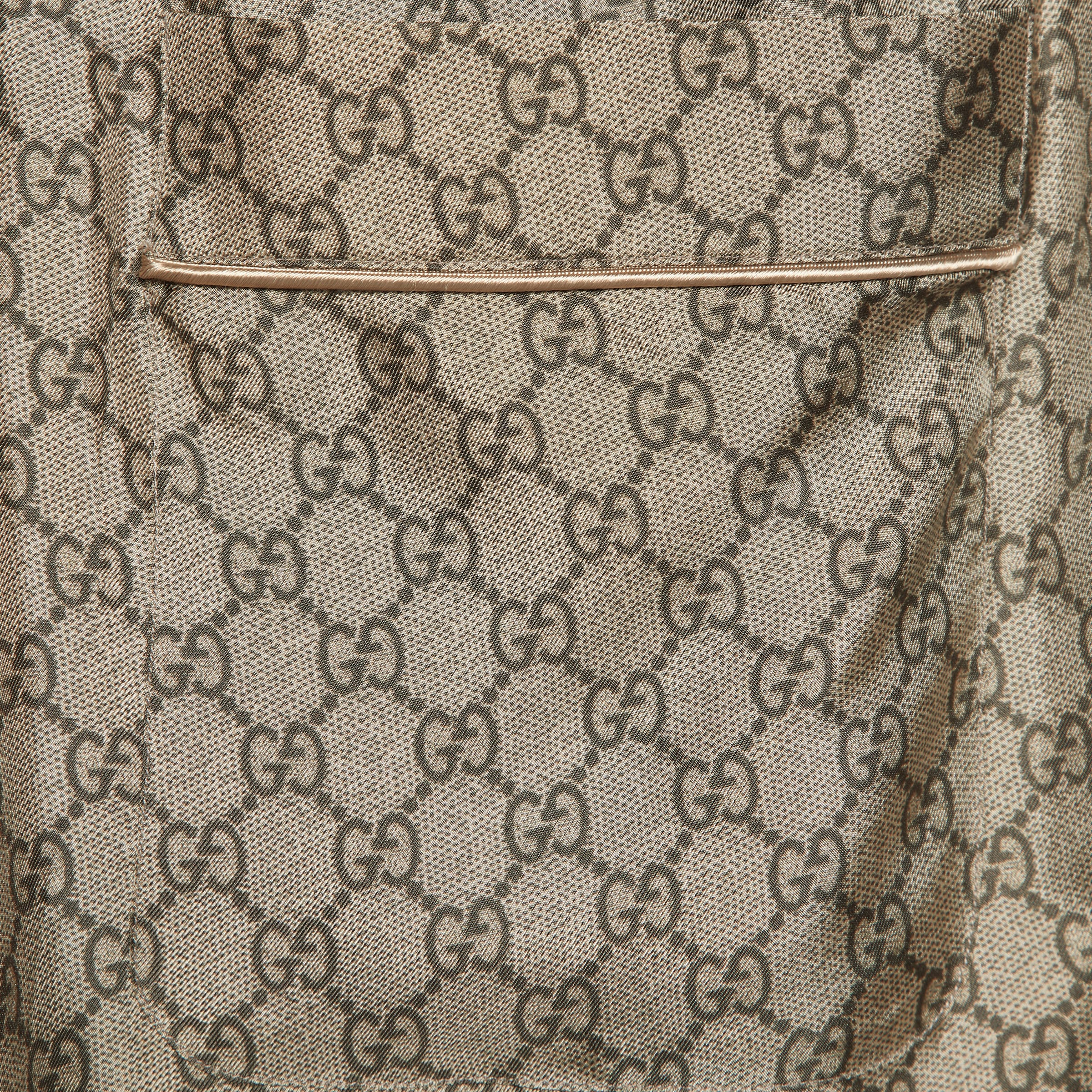 GG supreme print silk pant - 4