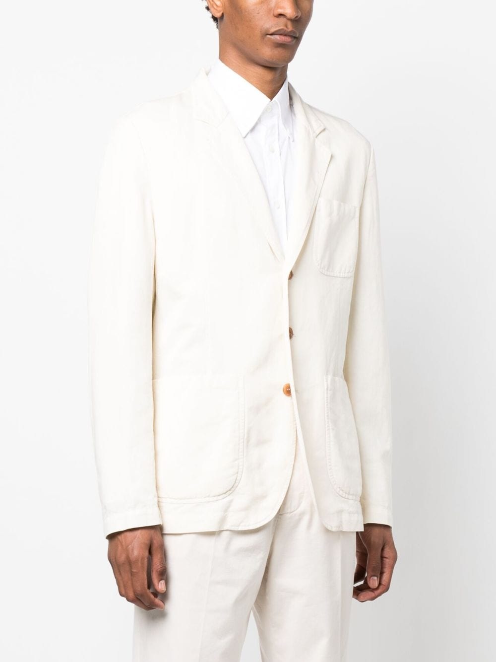 single-breasted button-fastening jacket - 3