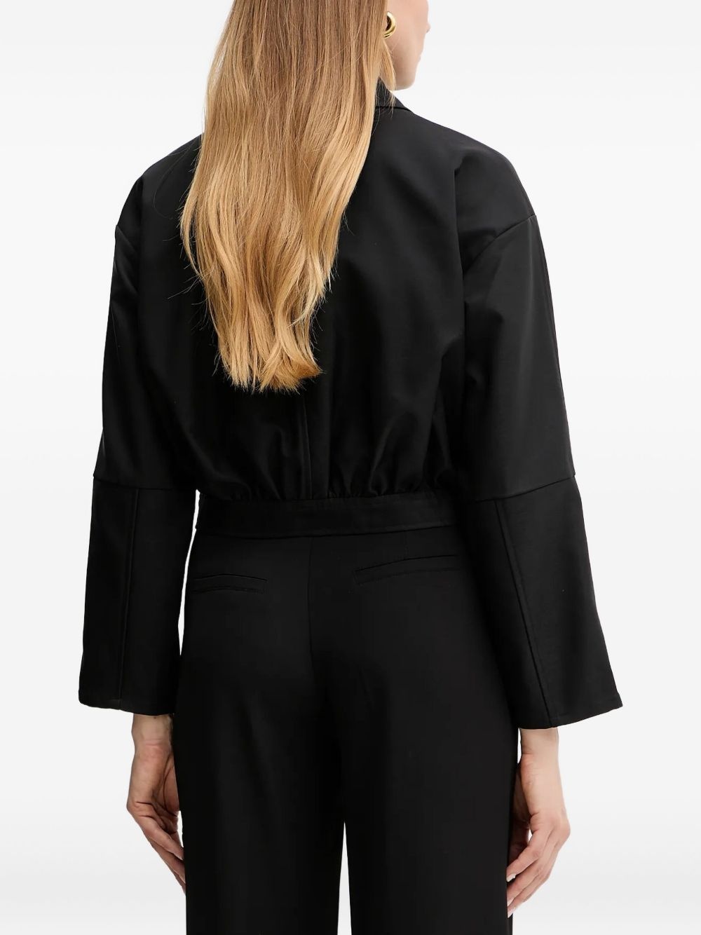 button-fastening cinched jacket - 3