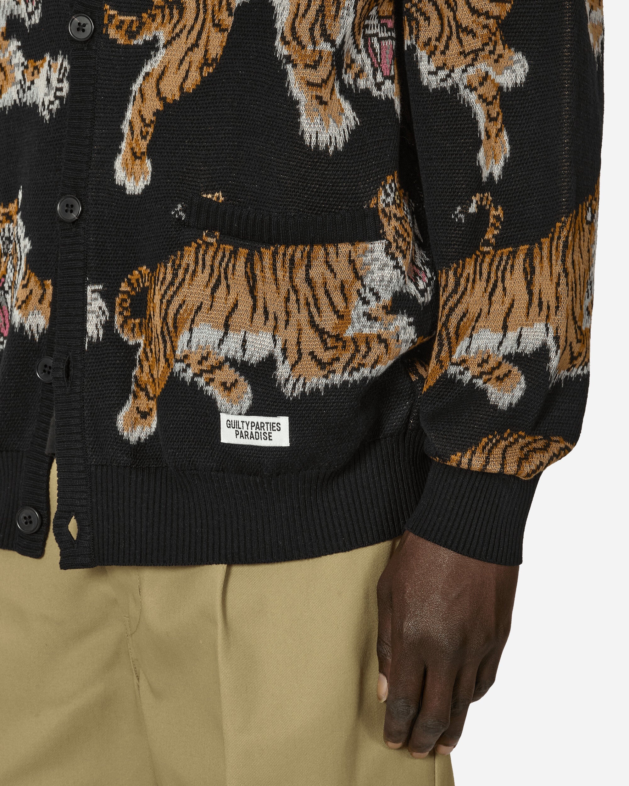 WACKO MARIA Tim Lehi Jacquard Cardigan Black | slamjam