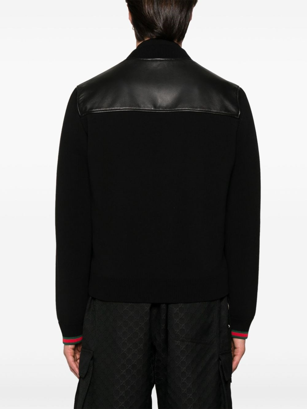 Leather bomber jacket - 3