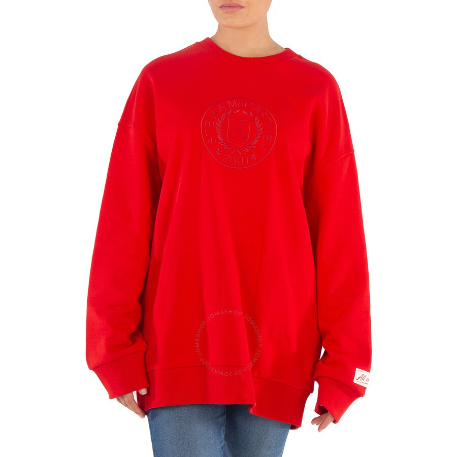 Stella McCartney Red 2001 Logo Crest Embroidred Sweatshirt - 3