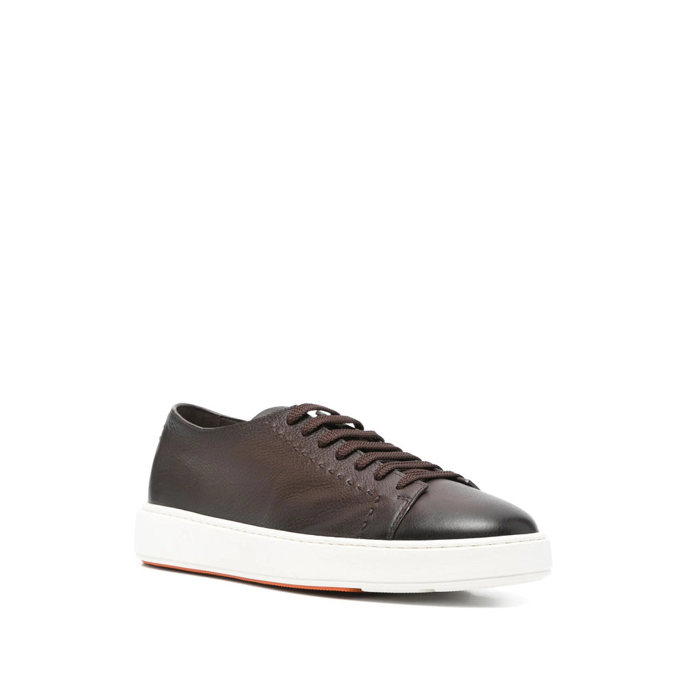 Santoni Brown Trainers - Low-Tops Men - 2