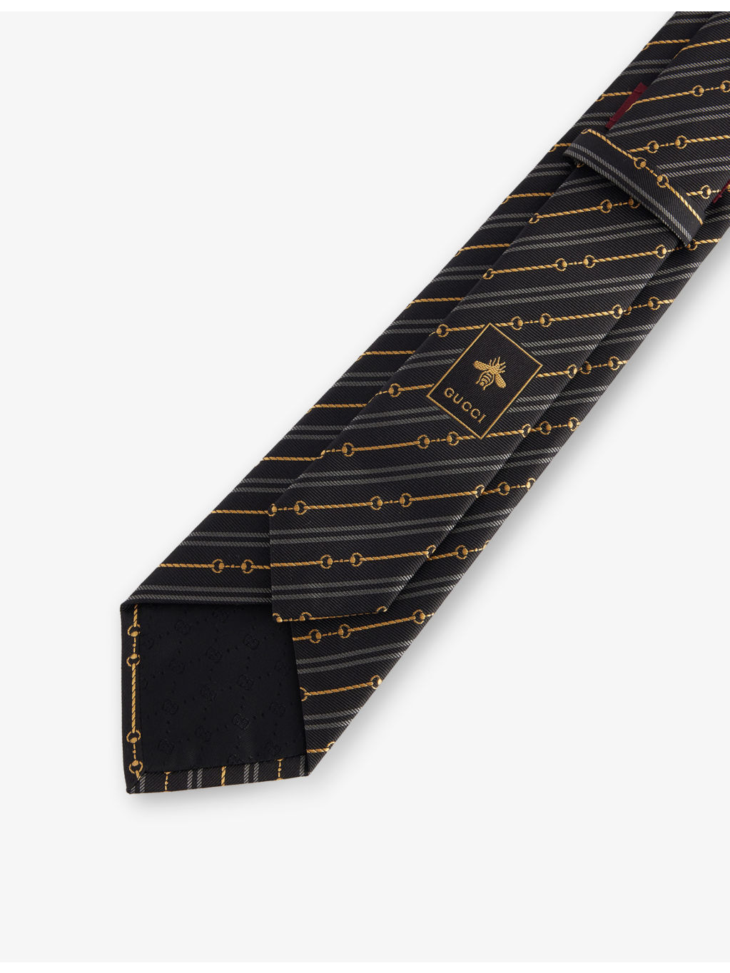Horsebit Jacquard Silk Tie - 4