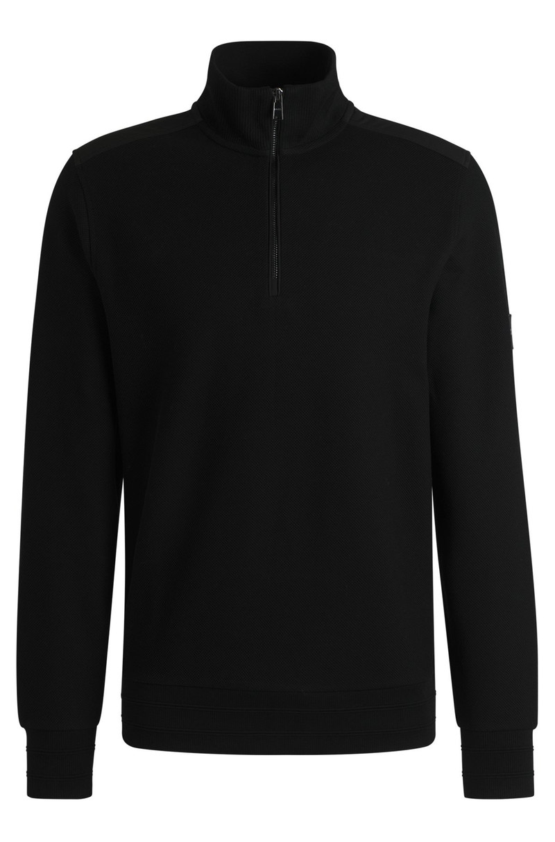 MERCERIZED-COTTON REGULAR-FIT SWEATSHIRT WITH LOGO PATCH 1