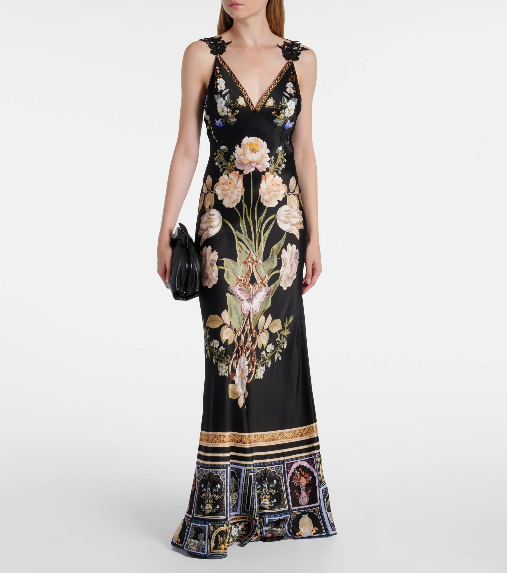 Ottoman Elegance floral silk maxi dress - 2