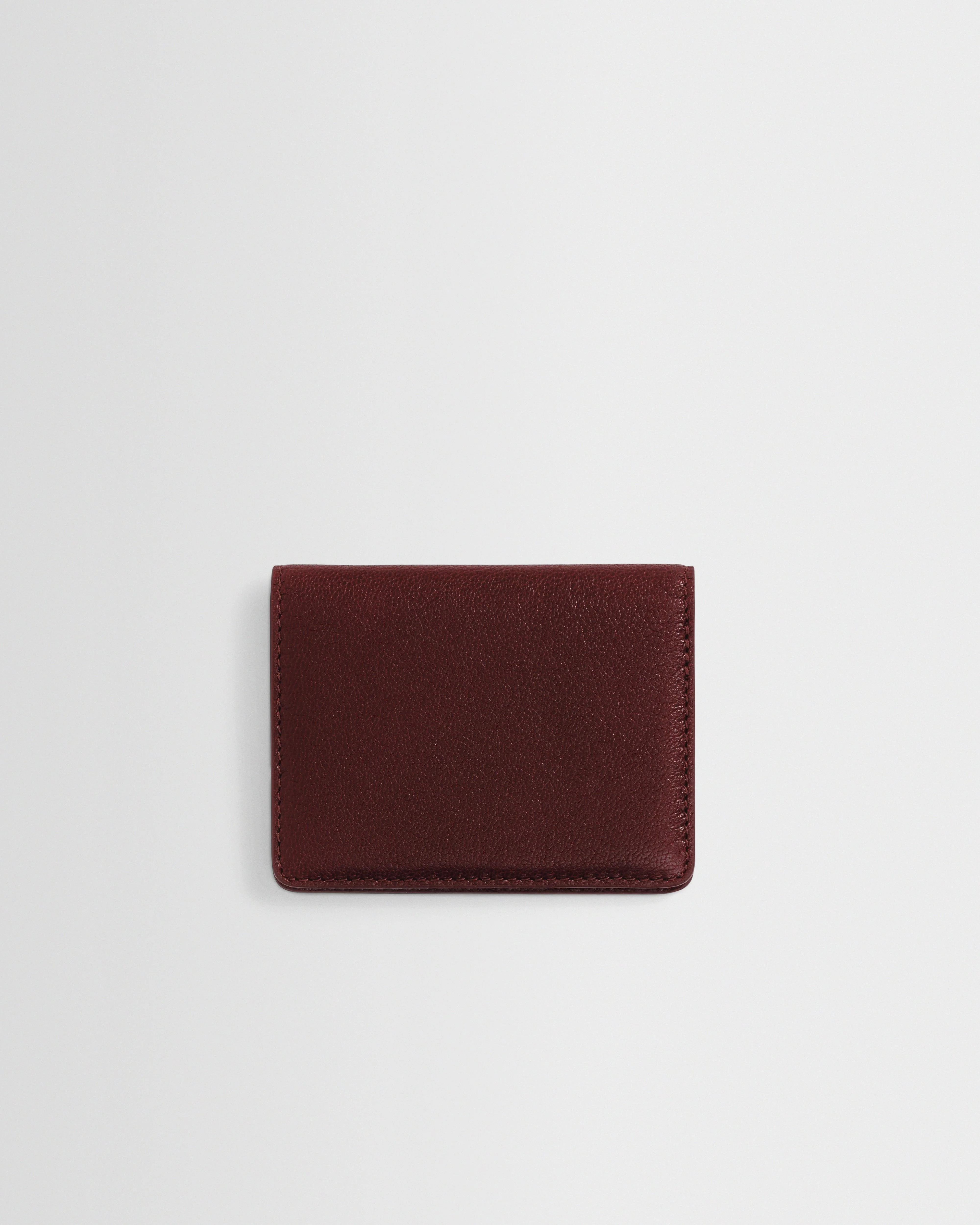 Forbe - Cherry Retro Grain Leather Cardholder - 1