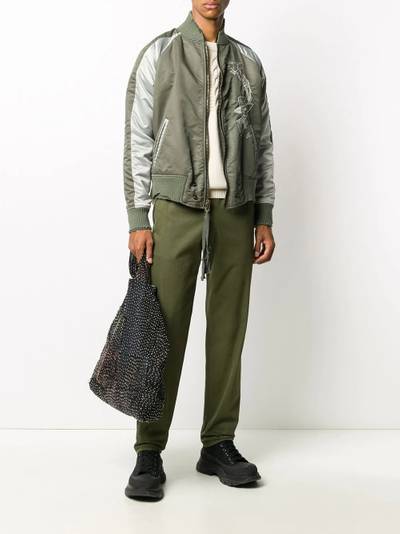 Greg Lauren distressed bomber jacket outlook