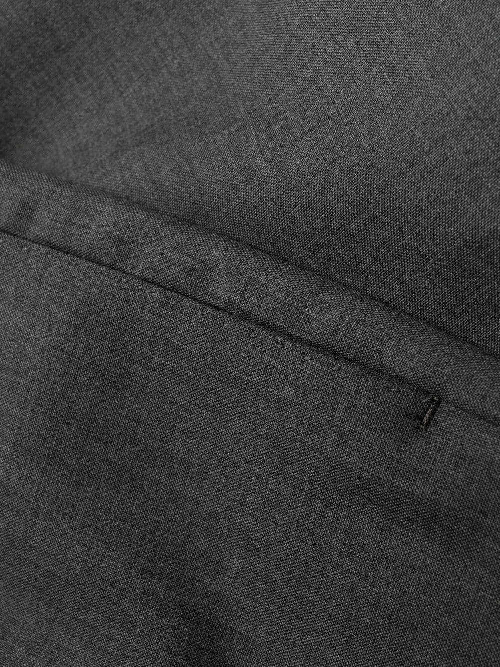 cropped stripe-print wool trousers - 7