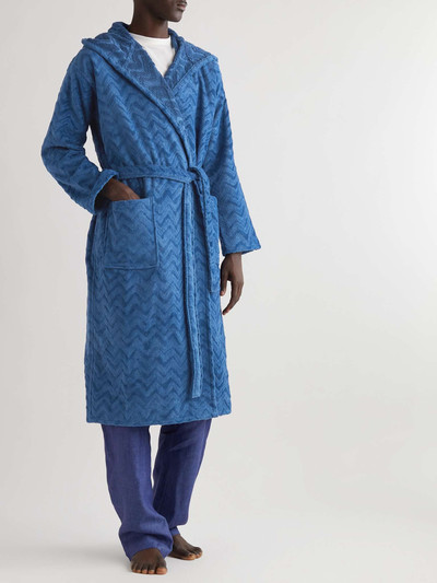Missoni Rex Cotton-Terry Jacquard Hooded Robe outlook