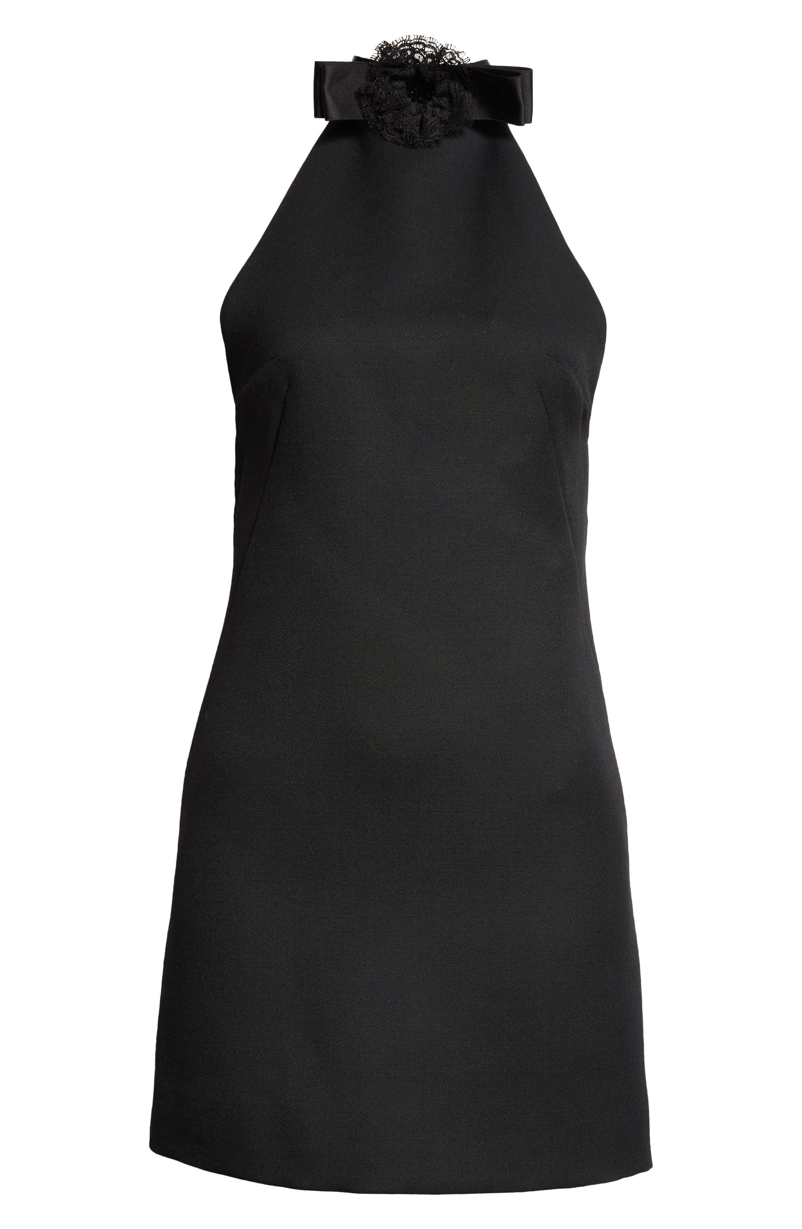 Halter Neck Wool Minidress - 5