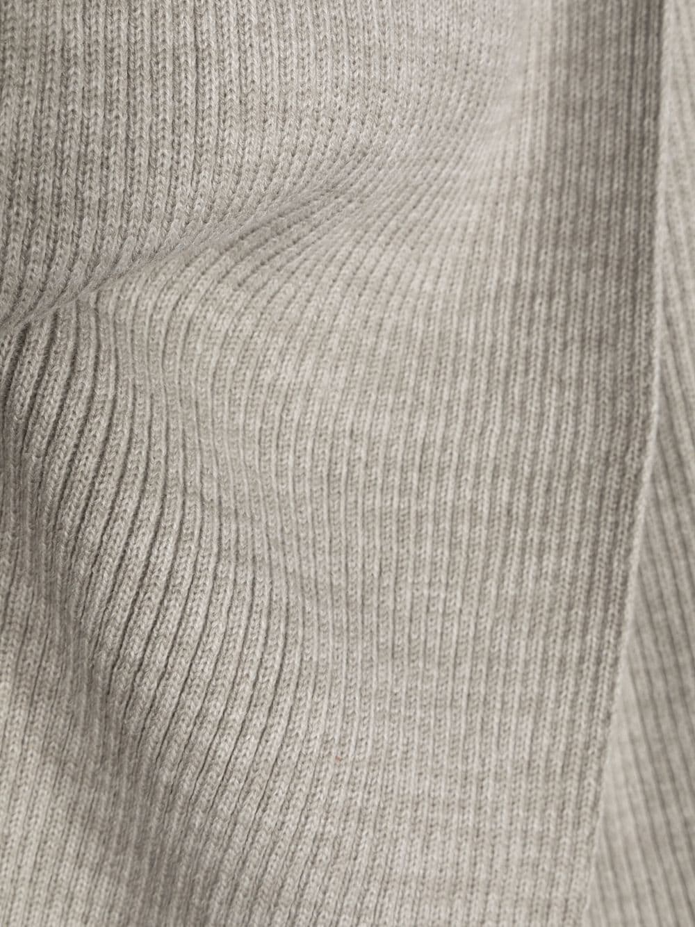 ribbed logo-patch scarf - 3