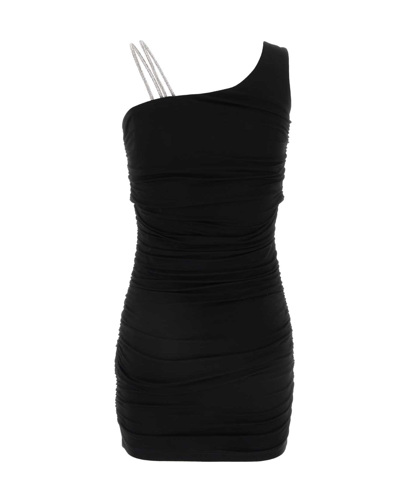 Black Stretch Viscose Mini Dress - 2