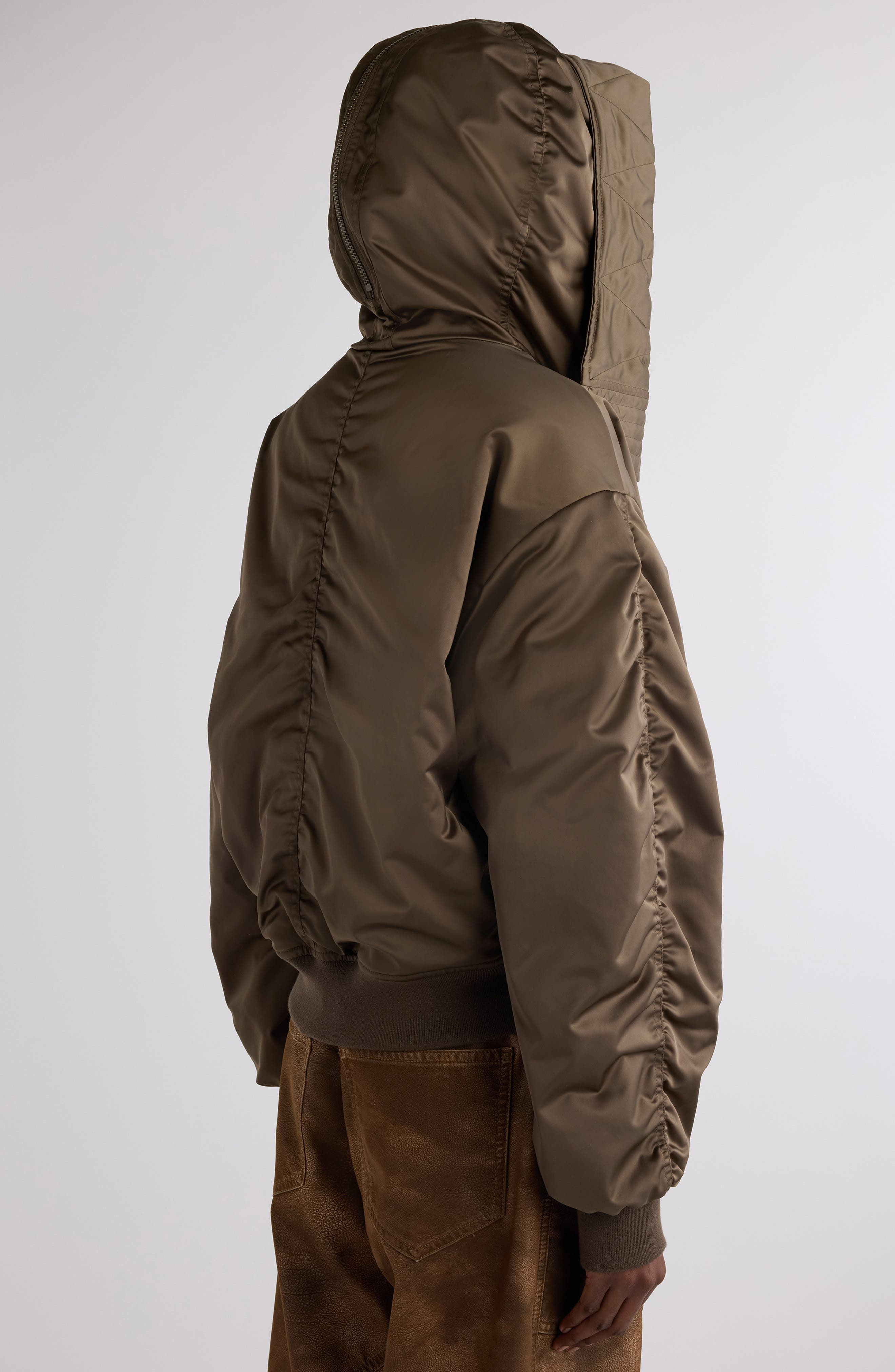 Isabel Marant Étoile Elisa Faux Shearling Trim Jacket in Khaki at Nordstrom - 3