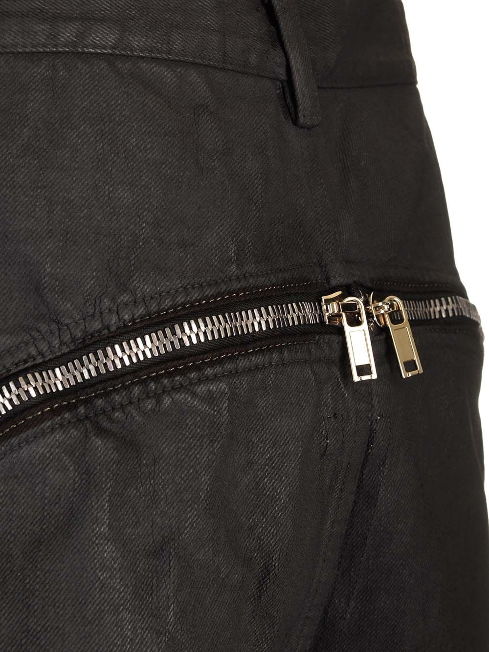 Coated Denim Trousers Jeans Black - 4