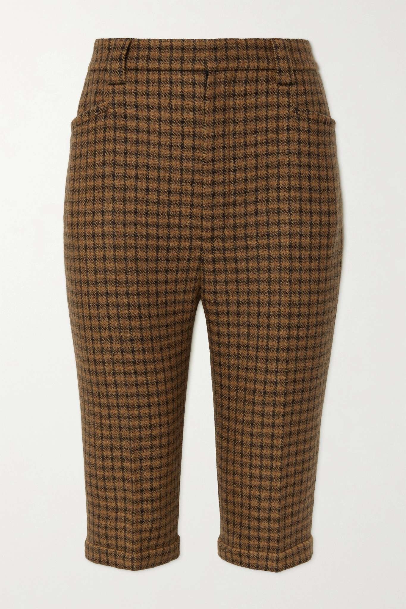 Checked wool shorts - 1