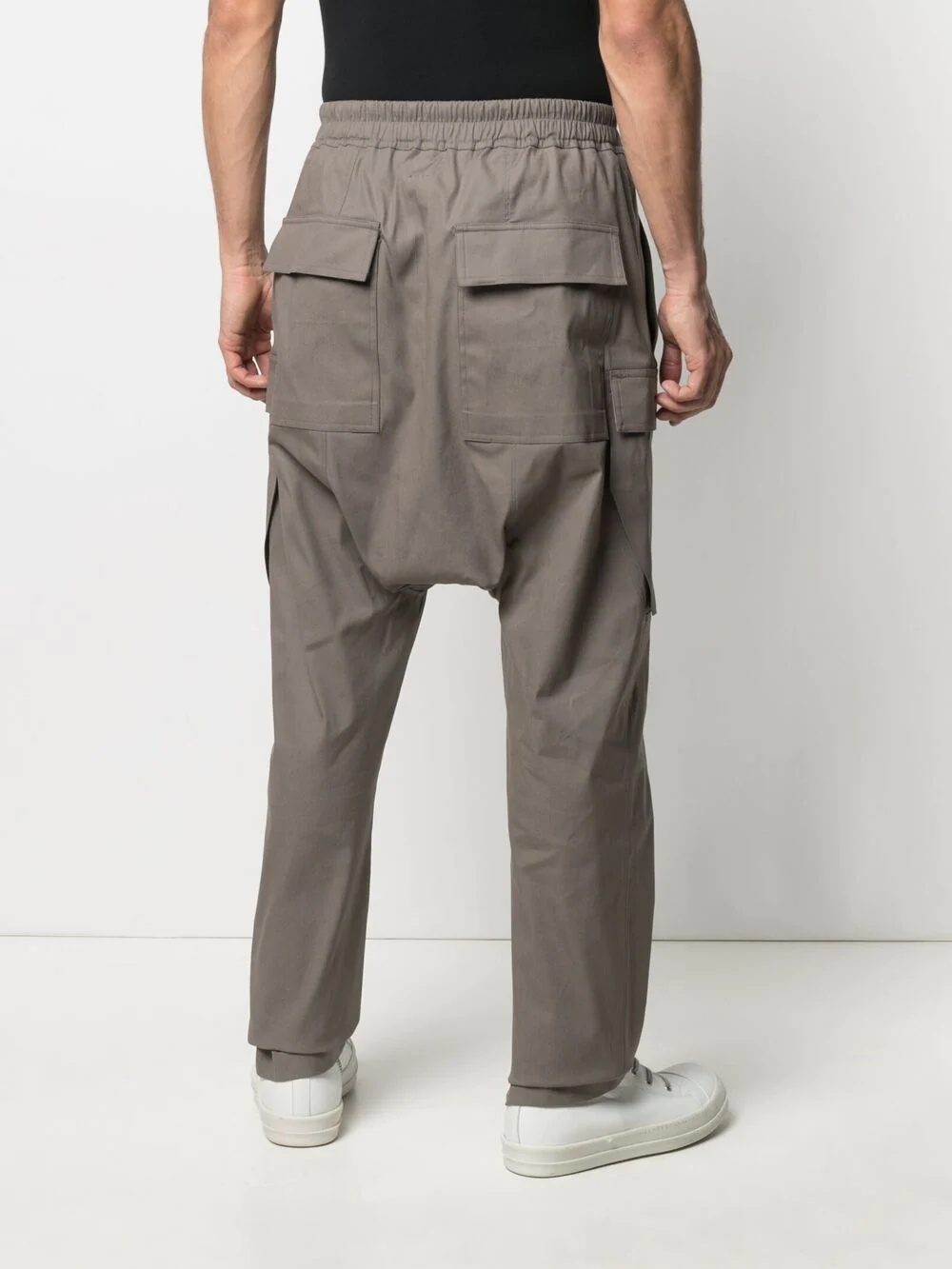 drop-crotch cargo trousers - 4