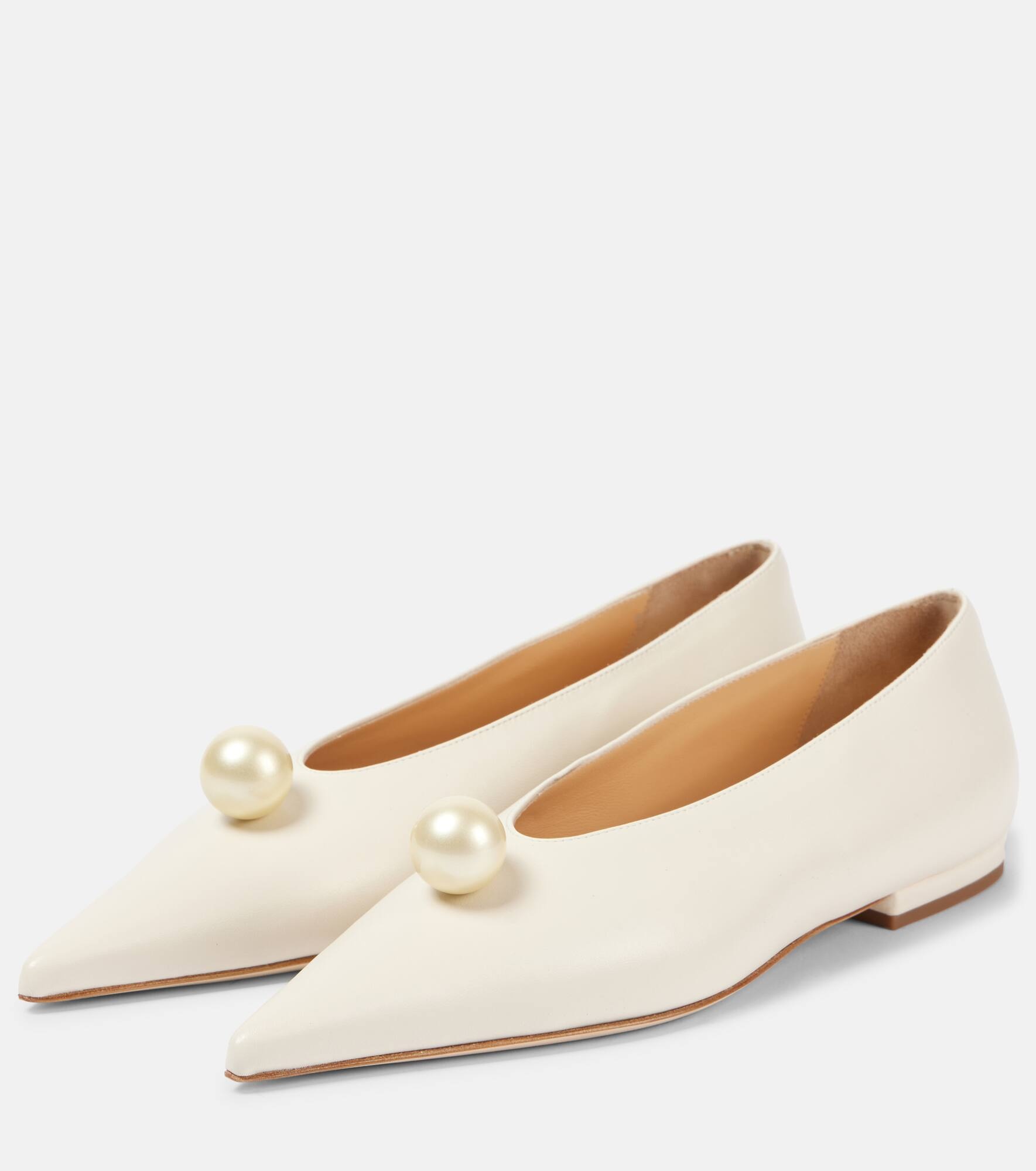 Leather ballet flats - 4
