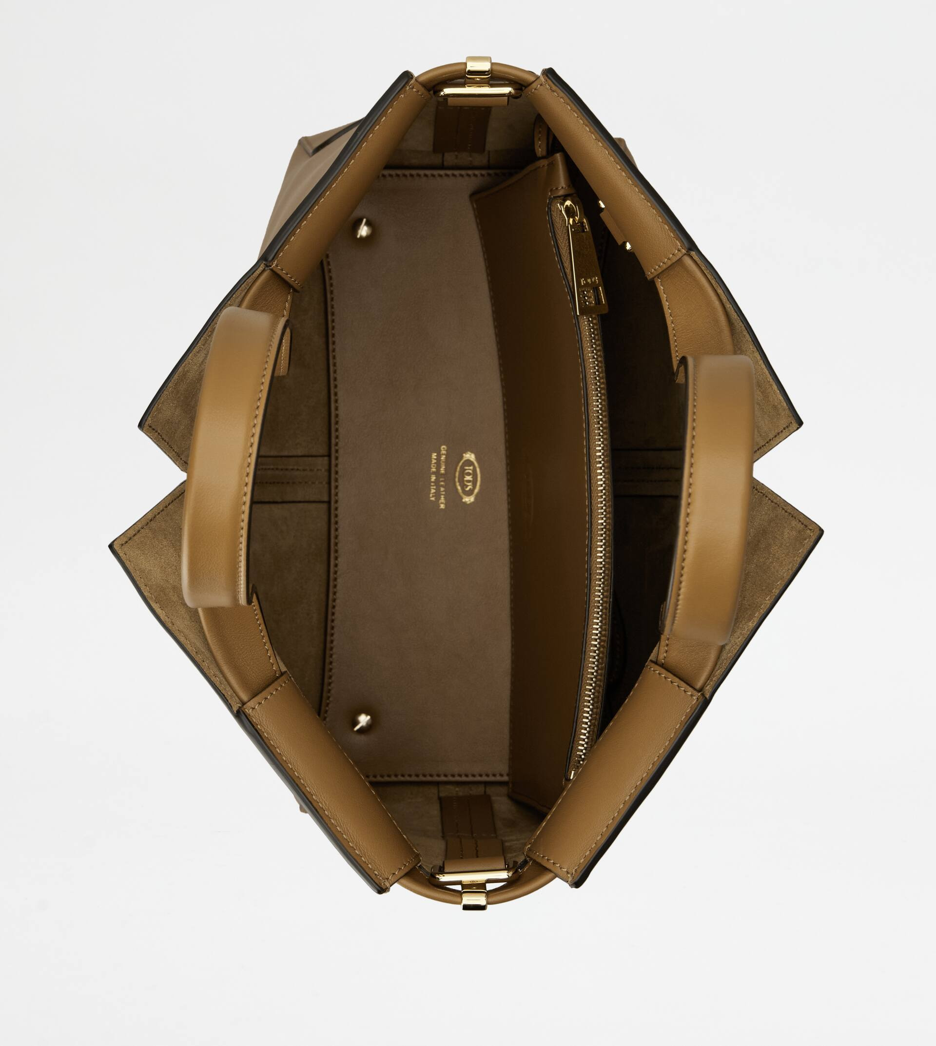 TOD'S DI BAG FOLIO IN LEATHER SMALL - BROWN - 5