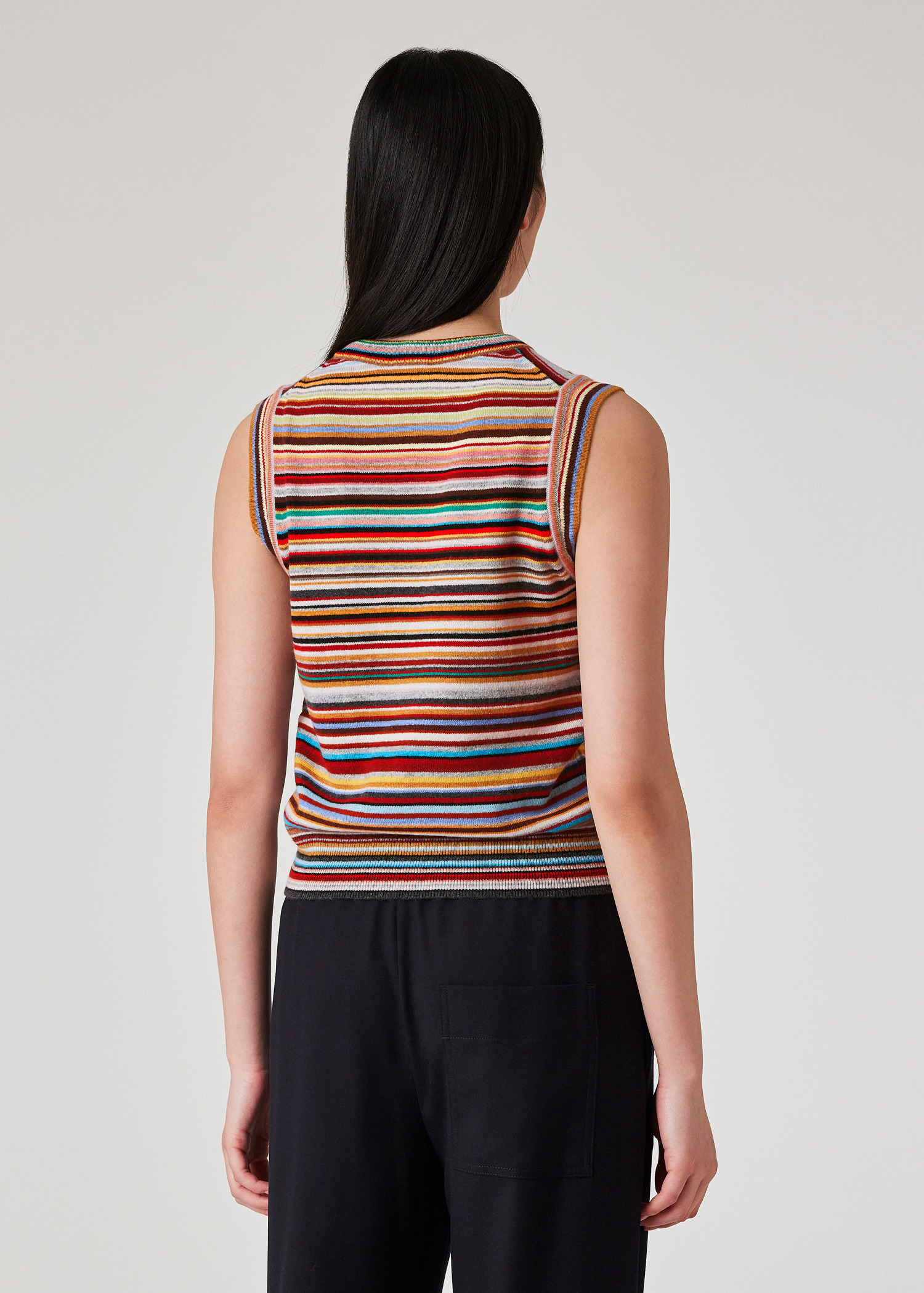 Women's 'Signature Stripe' Knitted Vest - 6