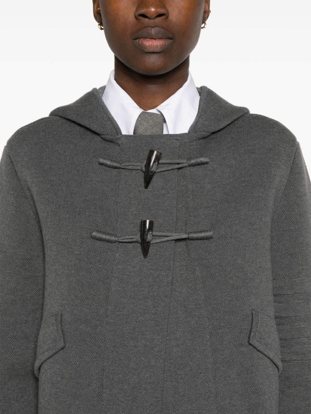 hooded knitted cardigan - 5