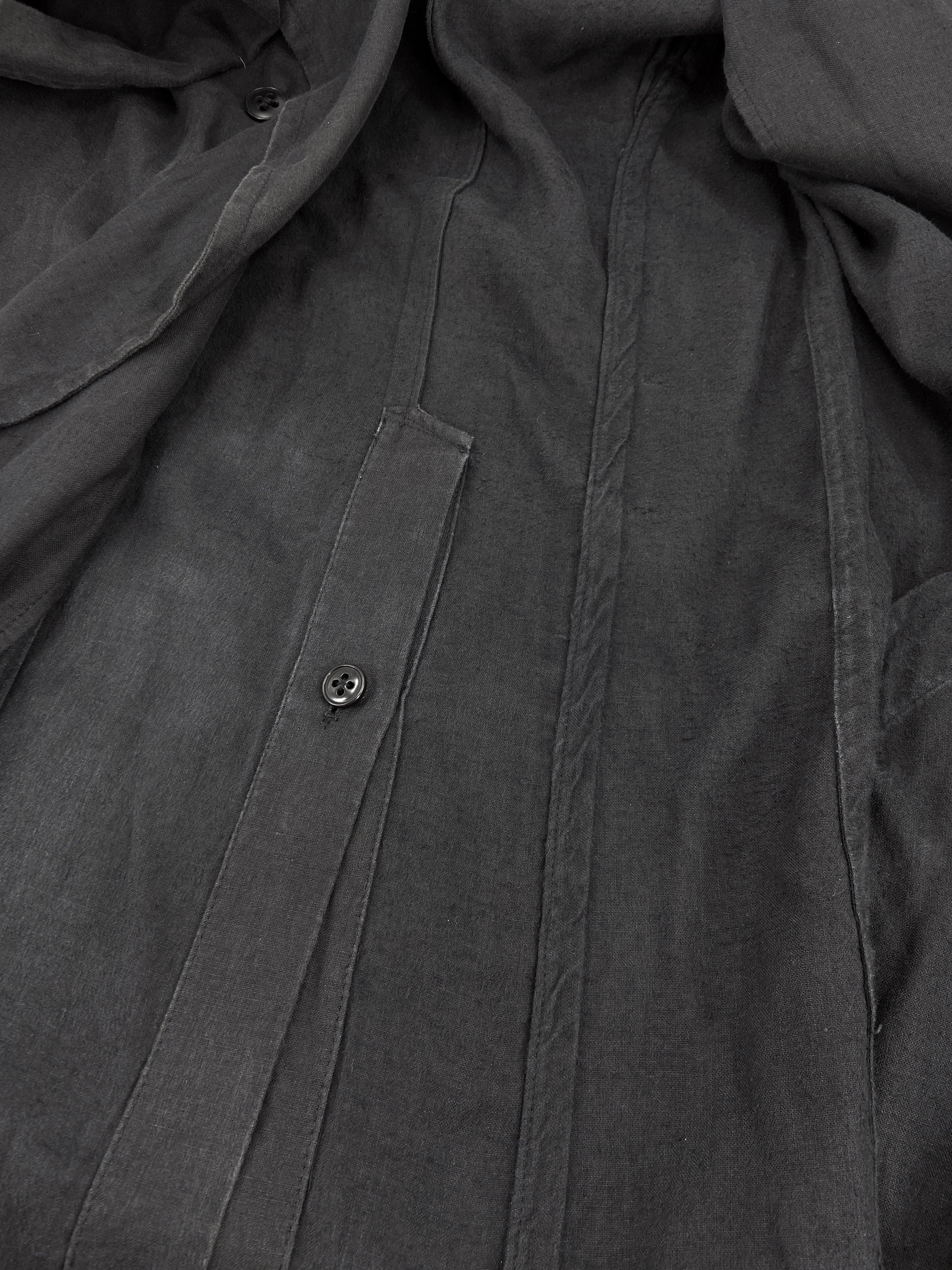 Ann Demeulemeester Spring 2006 Grey Hemp Trench Coat Jacket XXS - 13