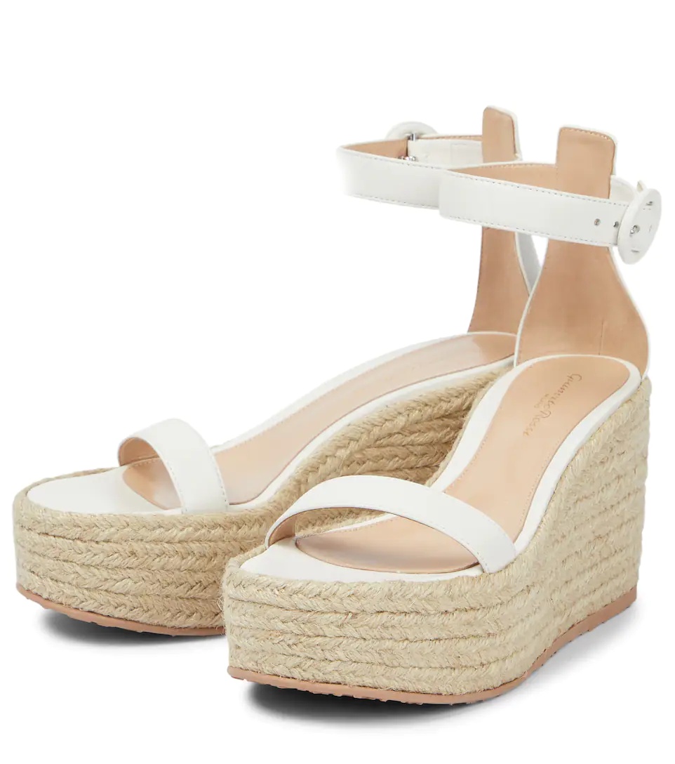 Portofino leather espadrille wedges - 5