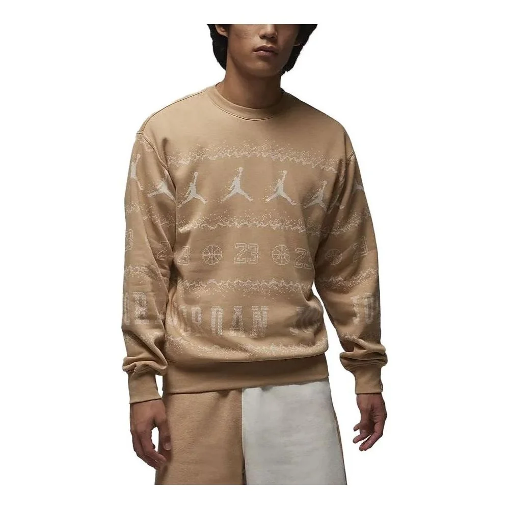Air jordan essential holiday fleece crew 'Hemp' FD7464-200 - 1