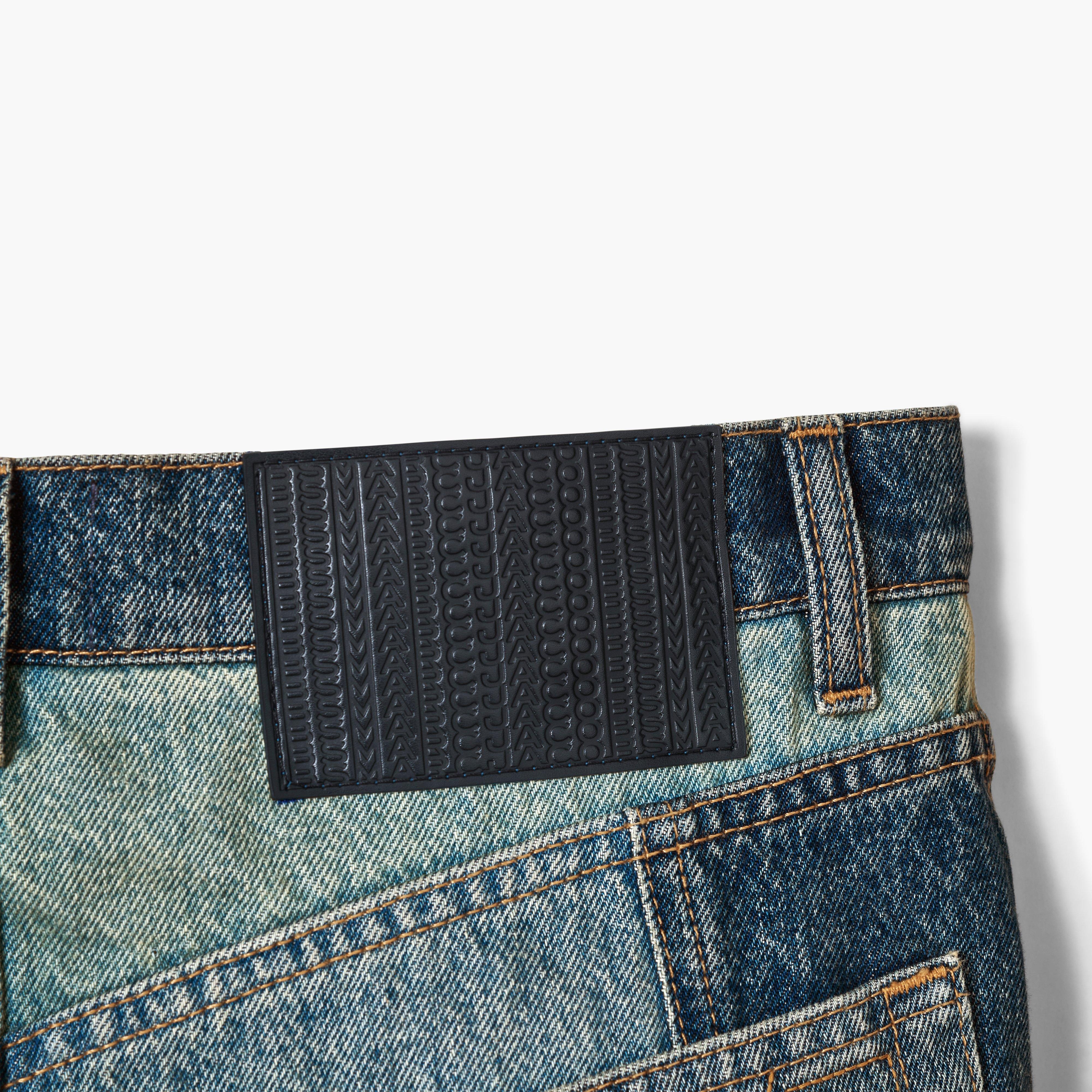 PATCHWORK DENIM MINI SKIRT - 6