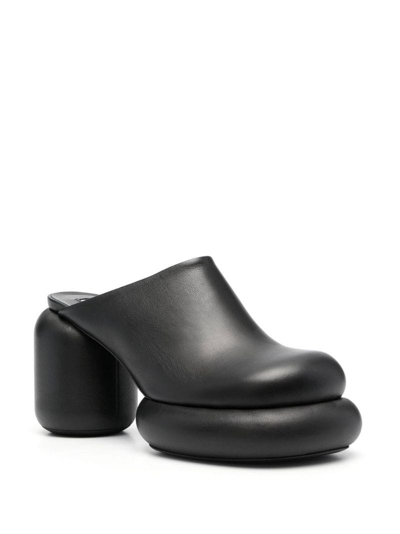 95mm block heel leather mules - 2