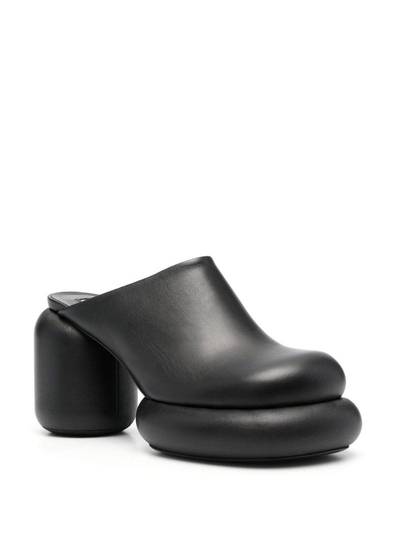 Jil Sander 95mm block heel leather mules outlook