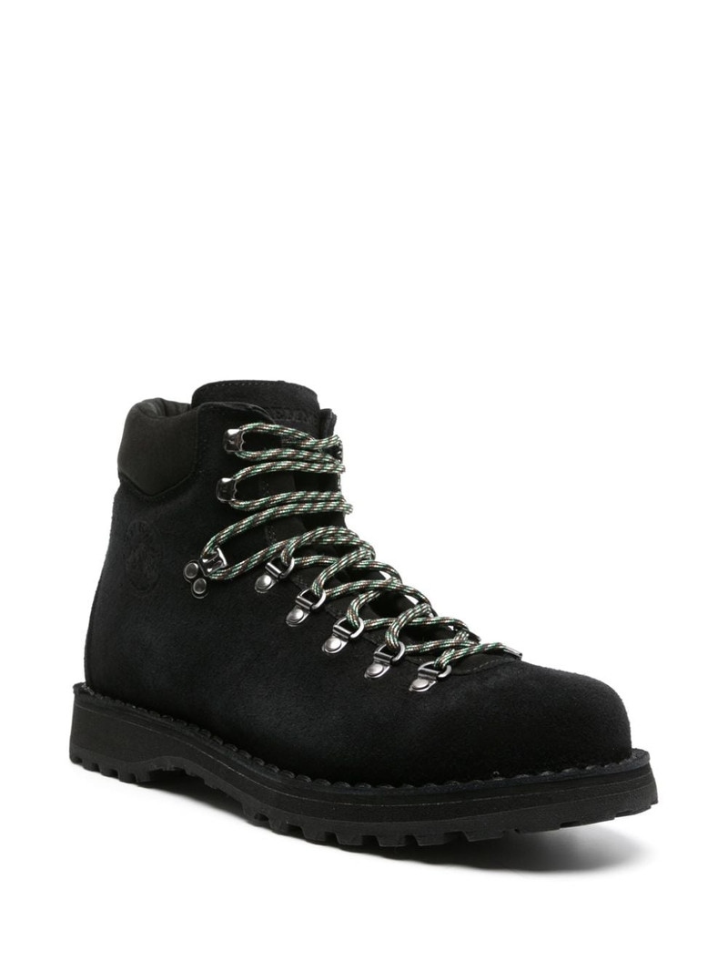 Diemme logo debossed suede lace-up boots outlook