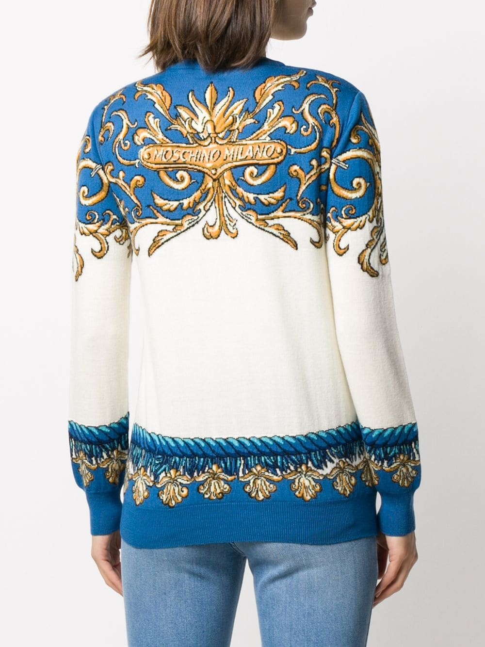 baroque-pattern jumper - 4