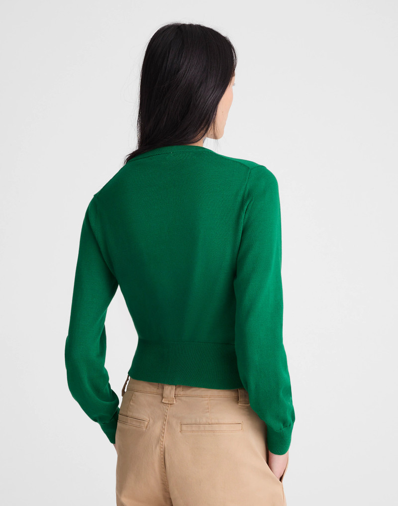 Madewell Button-Front Cardigan in 100% Cotton outlook