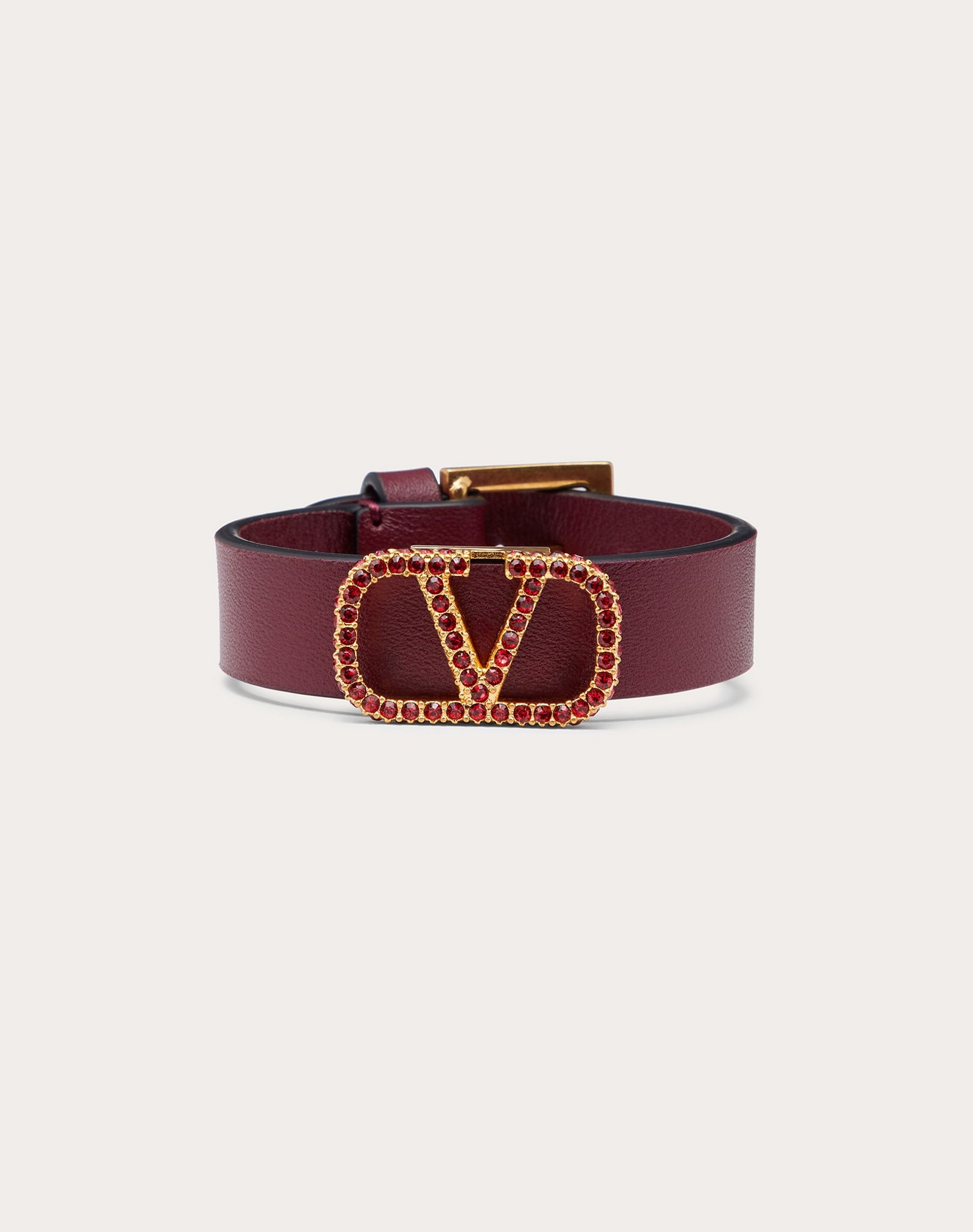 VLogo Signature Leather Bracelet - 1