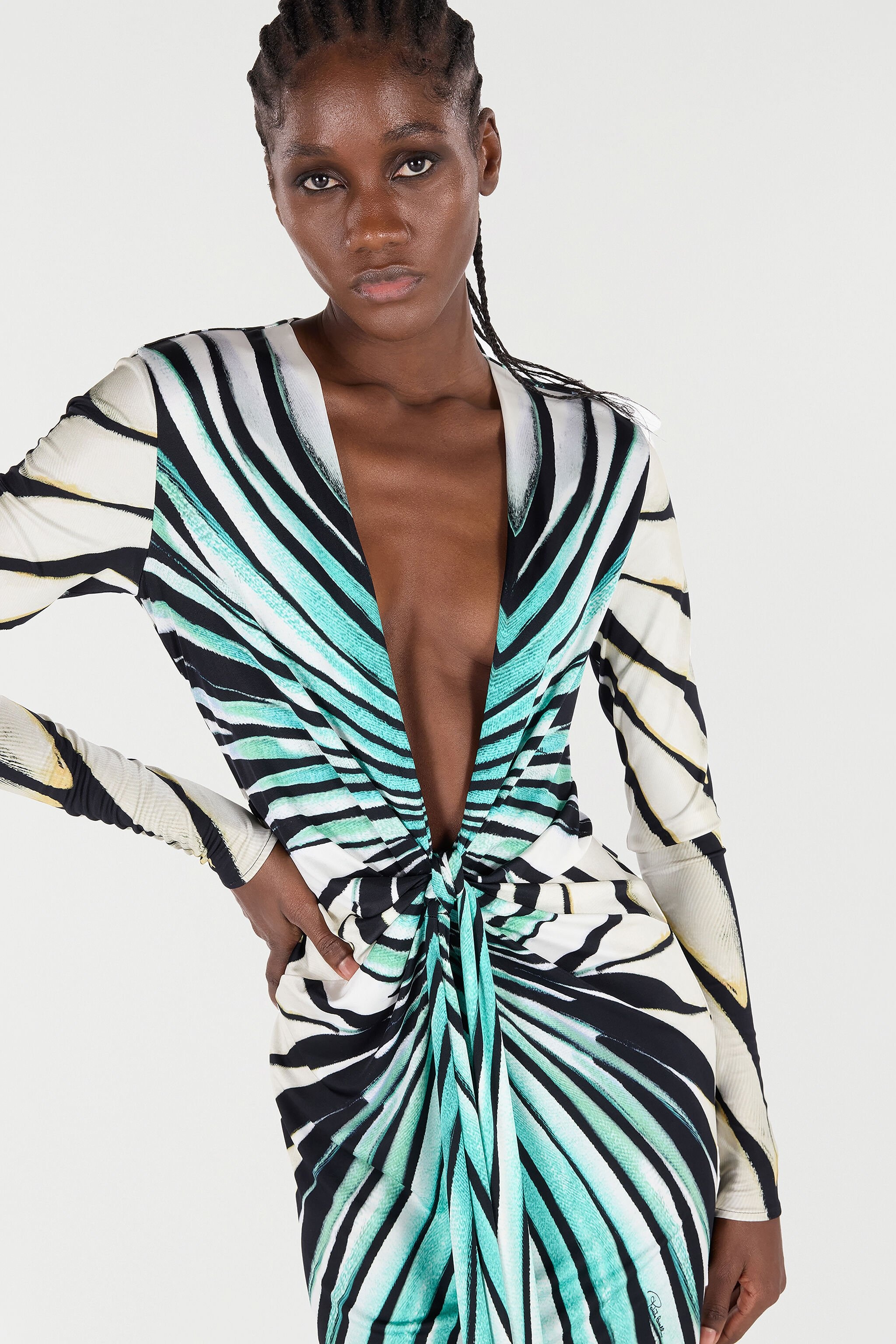Ray Of Sea Print Dress Maxi - 6
