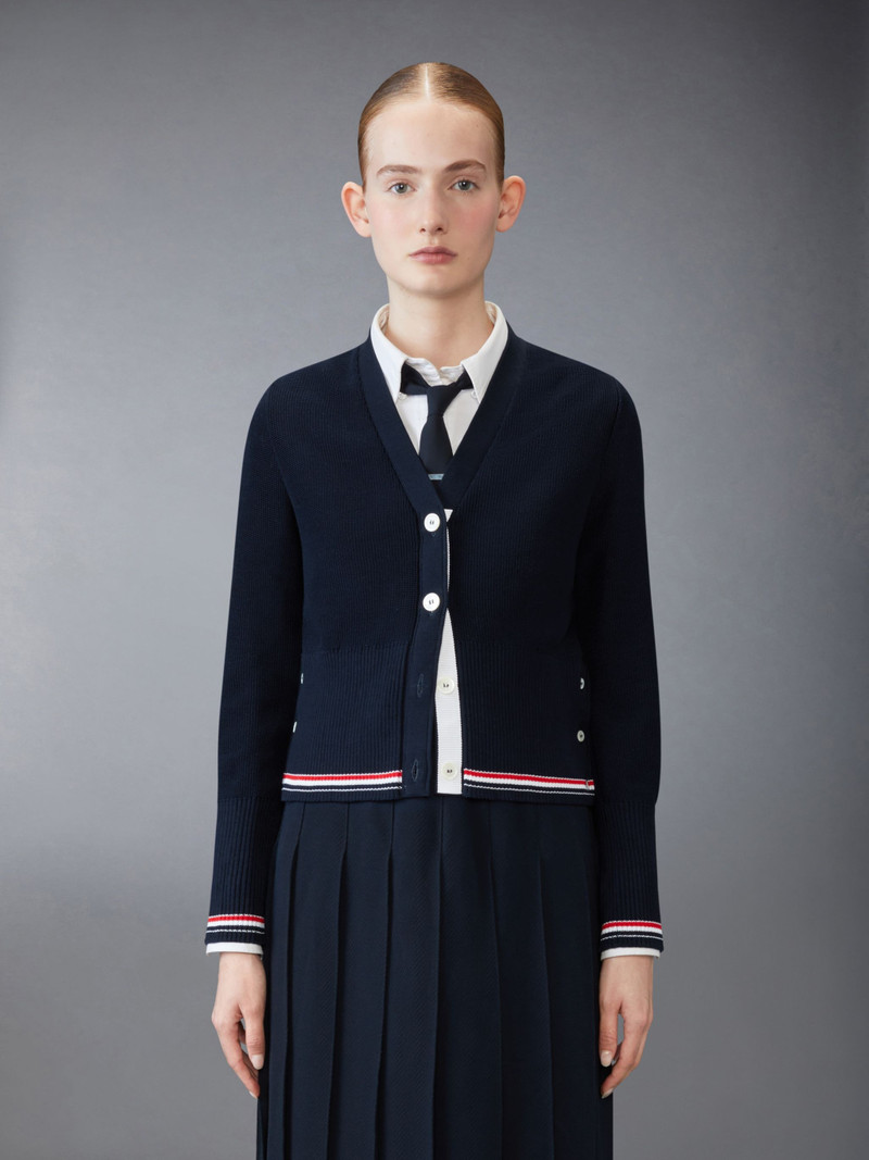 Classic Cotton V Neck Cardigan - 1