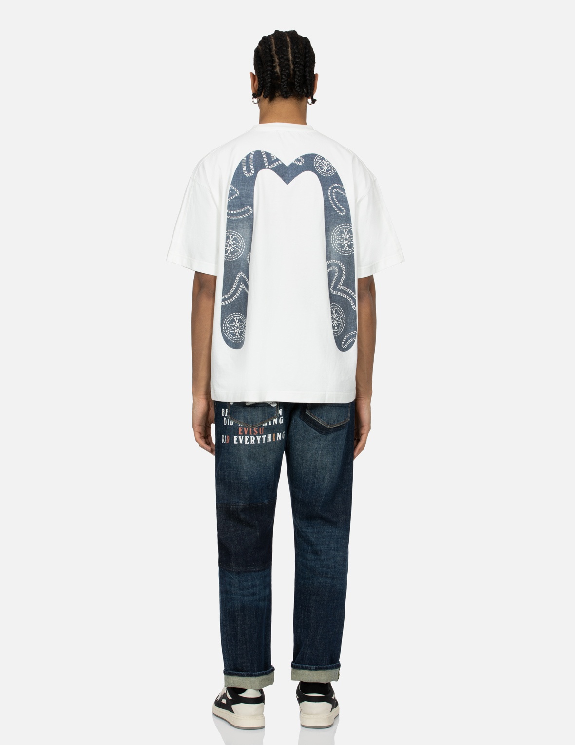 FOAM LINE KAMON AND SEAGULL DAICOCK PRINT LOOSE FIT T-SHIRT - 5