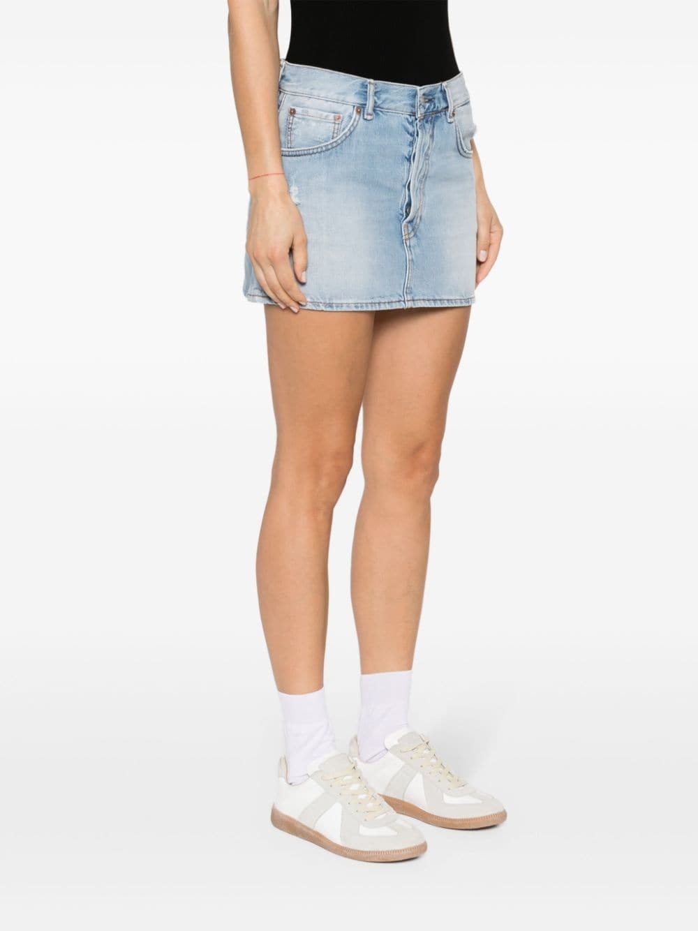 スカート Acne Studios Mid Blue Cotton Denim Mini Skirt Acne Studios Denim mini skirt - Mid Blue | REVERSIBLE
