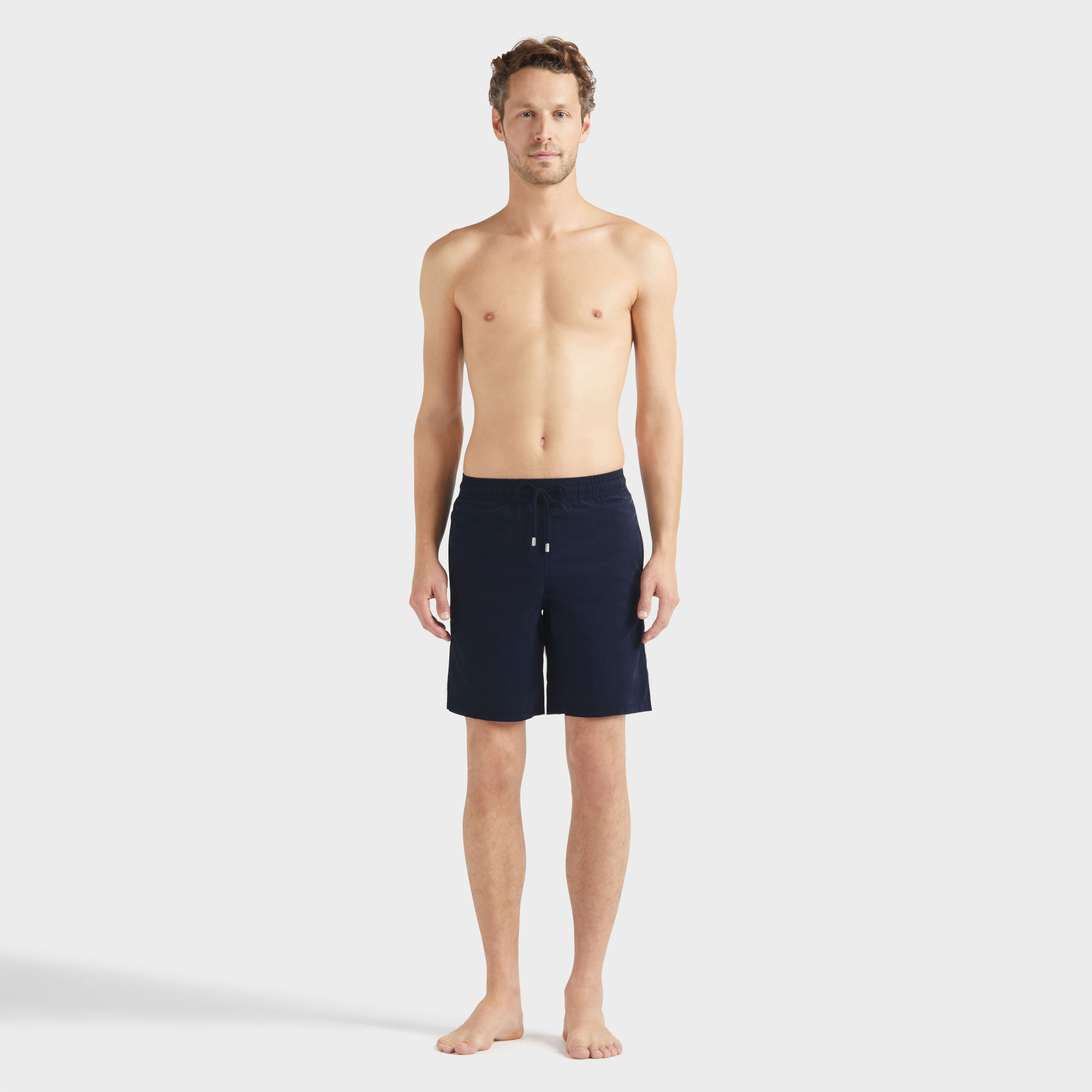 Men Long Swim Trunks Solid - 3