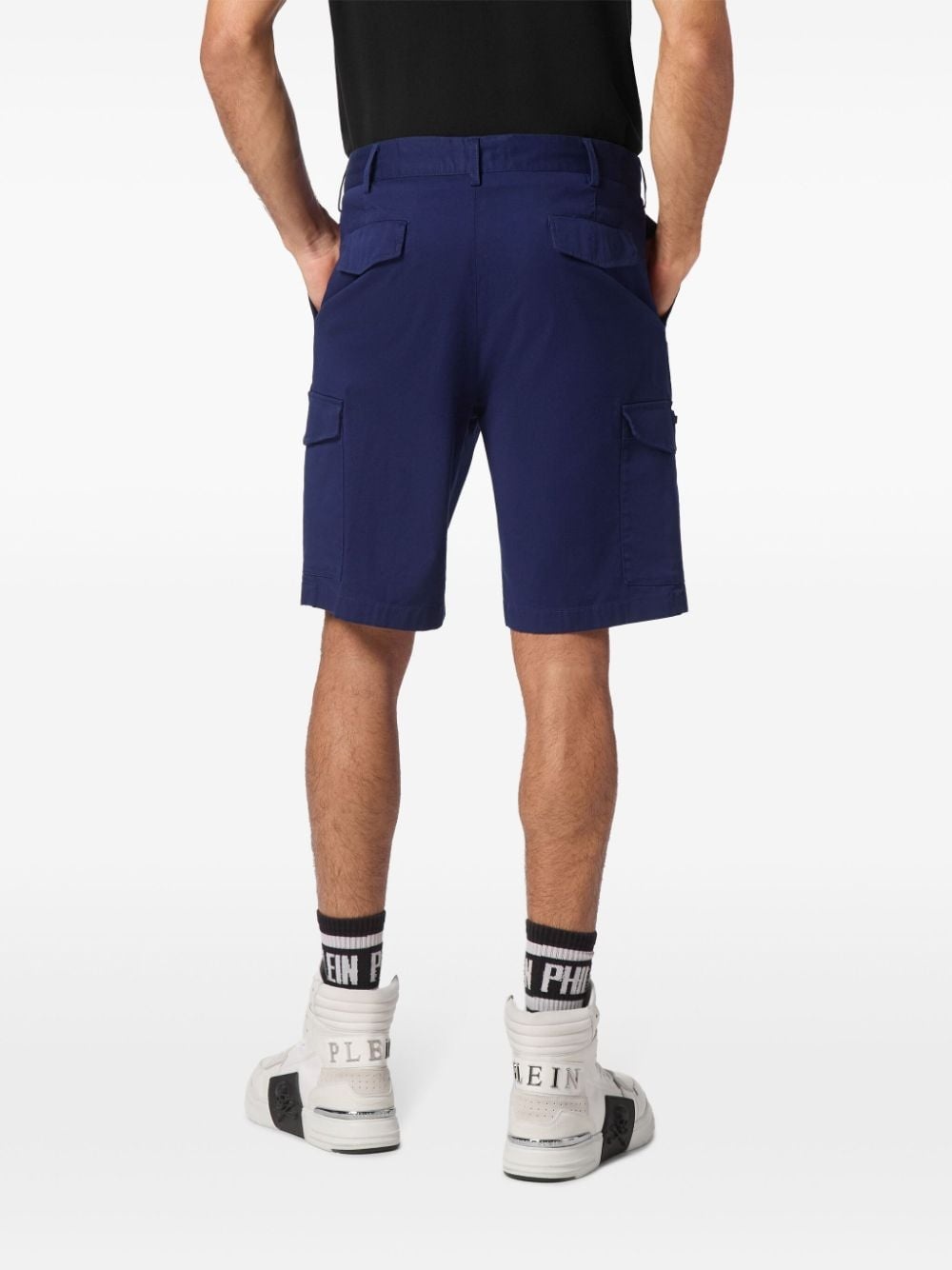 logo-plaque cargo shorts - 4