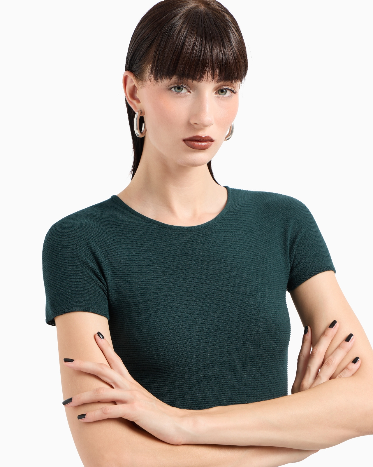 Links-stitch viscose short-sleeved jumper - 5