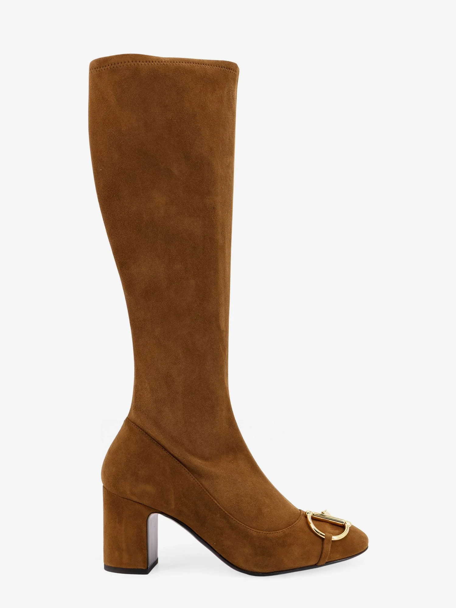 Suede Boots With Metal Horsebit - 1