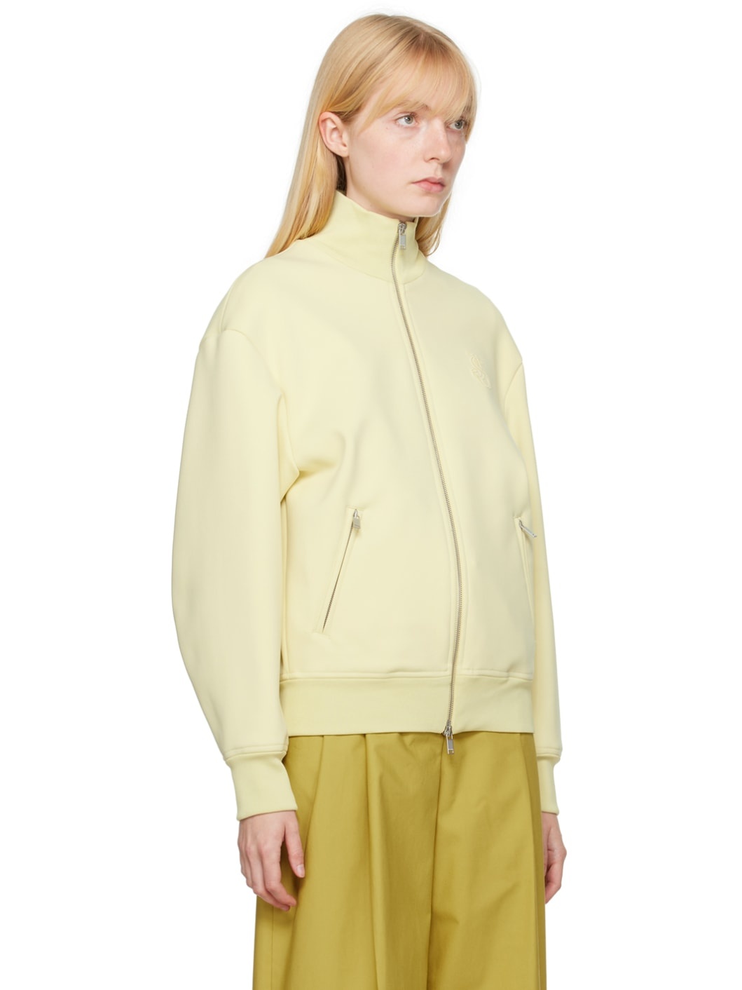 Yellow Embroidered Bomber Jacket - 2