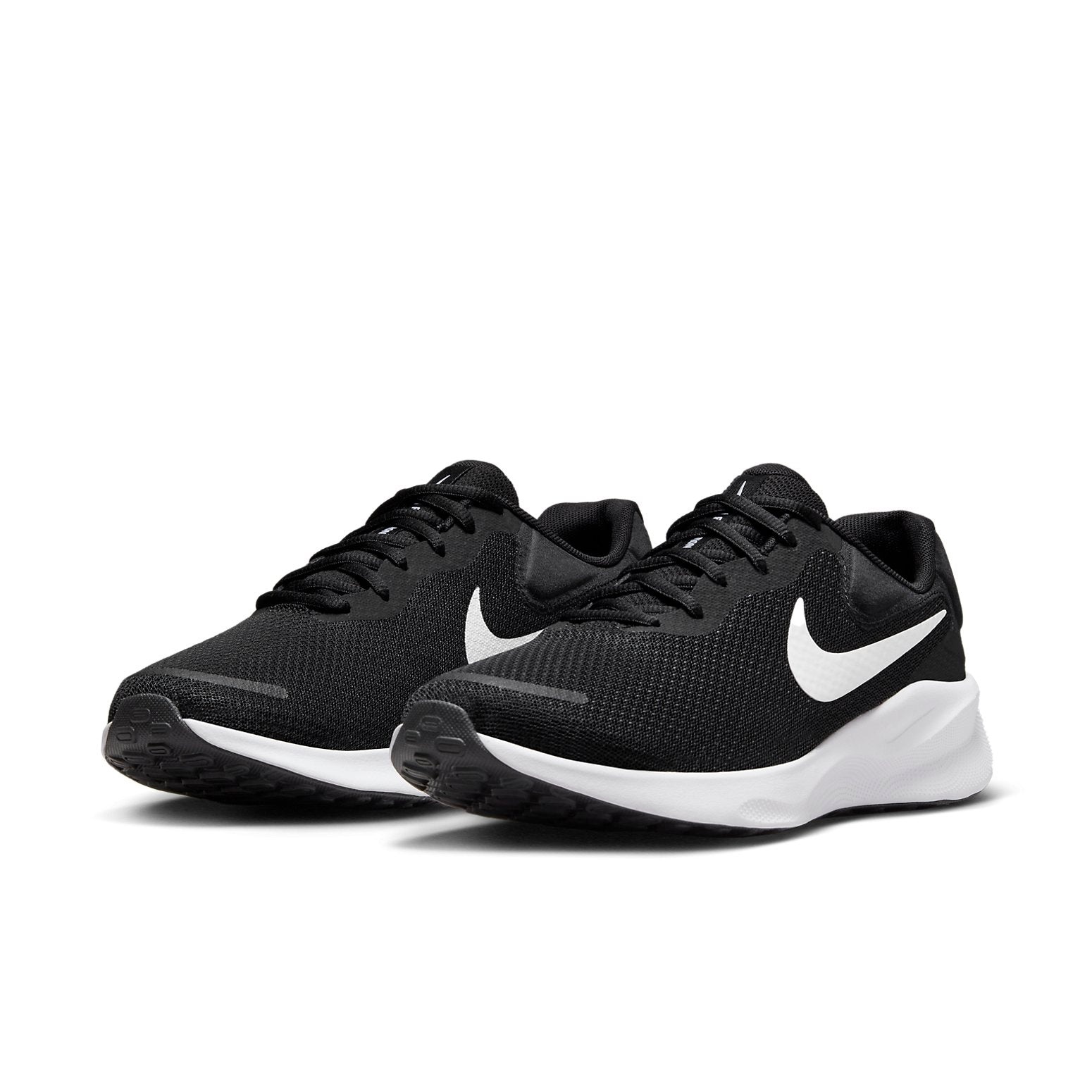 (WMNS) Nike Revolution 7 Wide 'Black White' FZ6829-001 - 3