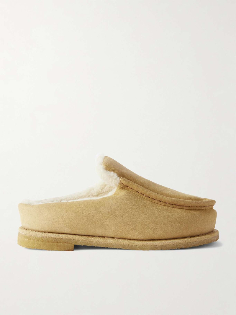 Shearling-lined suede loafers - 1