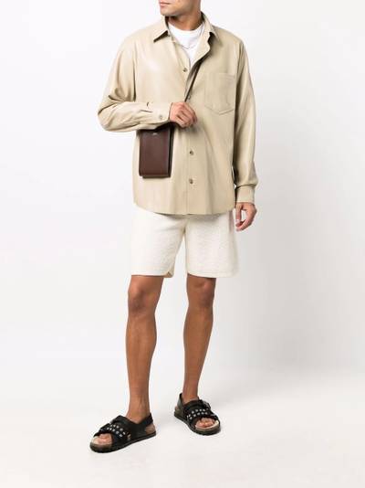 Nanushka faux-leather longsleeved shirt outlook