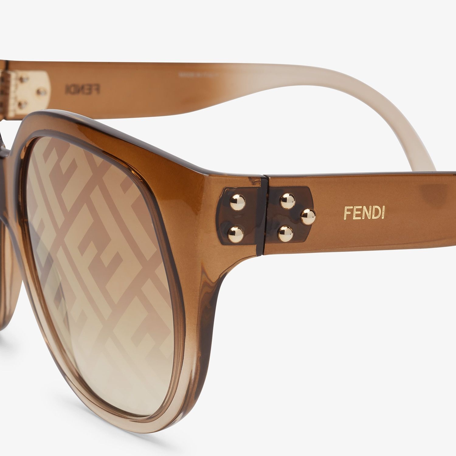 Gradient effect injection-moulded sunglasses with FF logo - 3