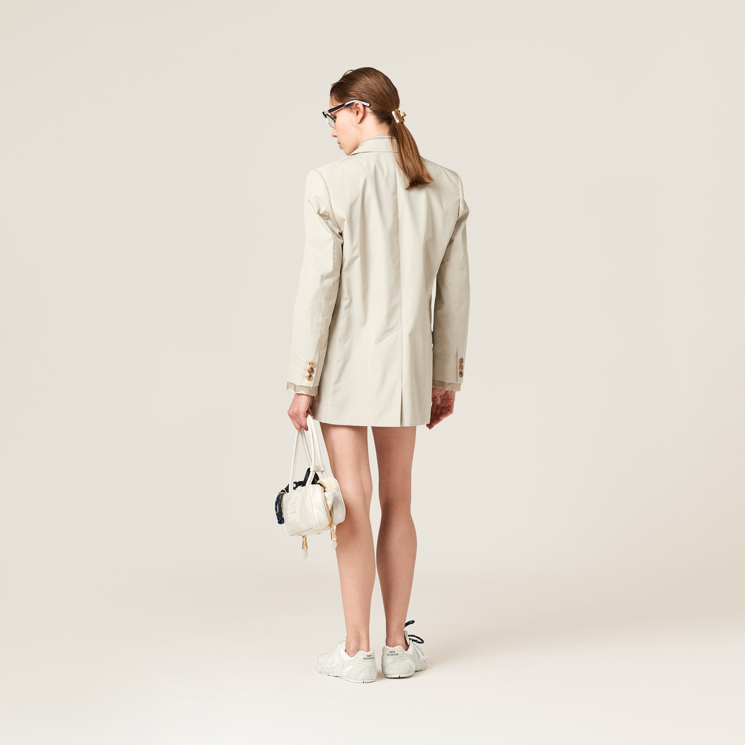 Single-breasted poplin jacket - 3
